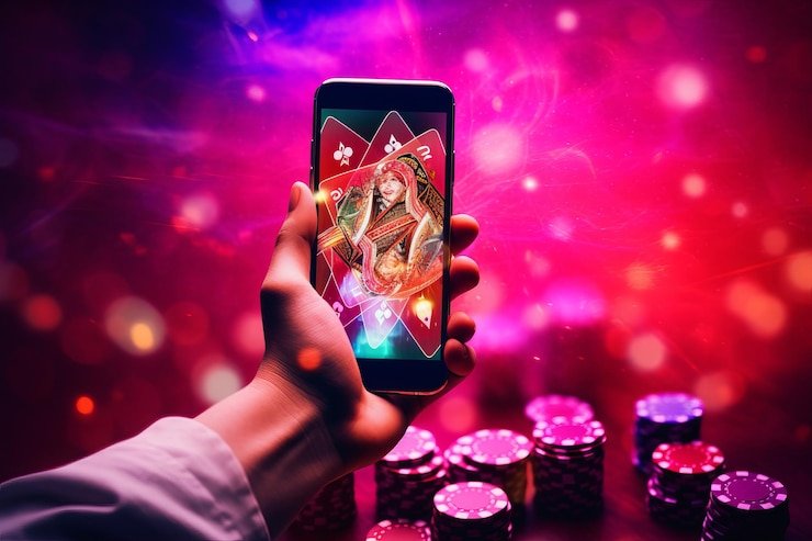 Aplikasi rupiahslot di layar Android dengan menu permainan dan saldo akun yang terlihat jelas